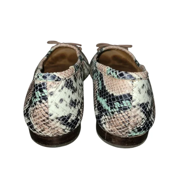 MADEWELL The Adelle Ballet Flat in Snake Embossed Leather muted shell multi 9 - Picture 6 of 10
